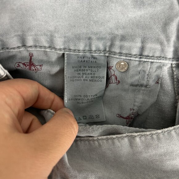 True Religion Shorts Men’s 34 Straight Cut Off Dual Duty Smoke Pocket Flap Gray - Picture 11 of 11